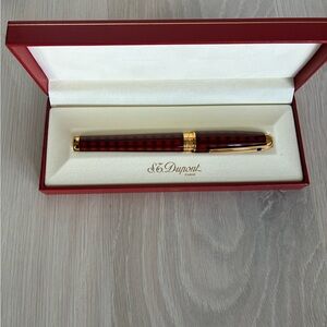 S.T. Dupont Red and Gold Pen